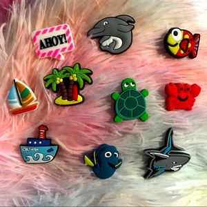 Shoe Charms Beach Ocean 10 pieces NWOT